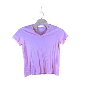 Lands’ End Pink VNeck Tshirt Large (L)